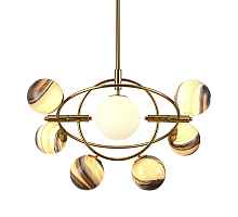 Люстра на штанге Delight Collection Planet KG1122P-7B brass