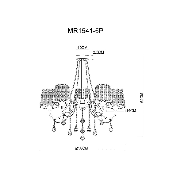 Потолочная люстра MyFar Kant MR1541-5P