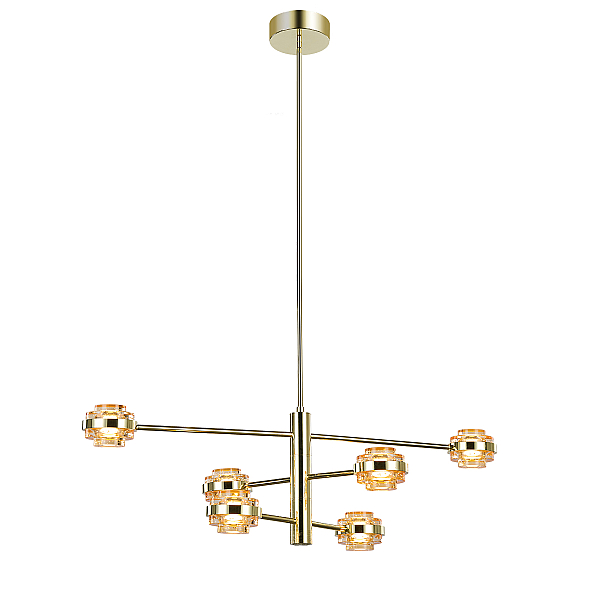 Люстра на штанге Delight Collection MD22030002 MX22030002-6A gold/champagne