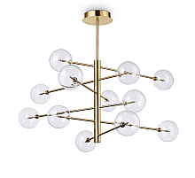 Подвесная люстра Ideal Lux Equinoxe SP12 Ottone Antico 200125