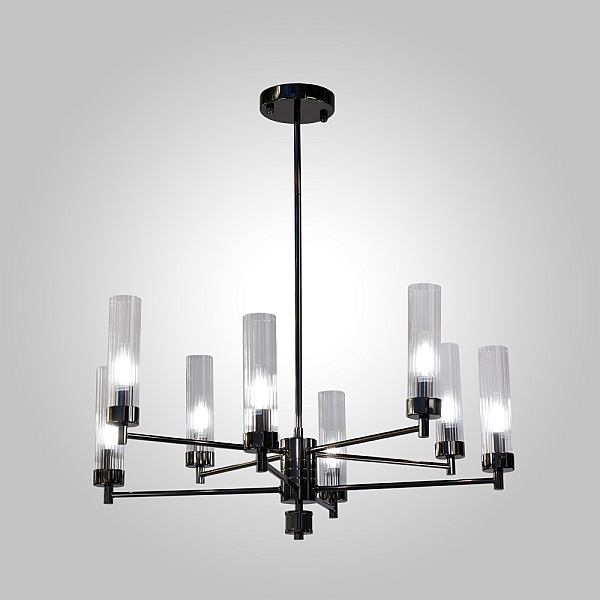 Люстра на штанге AM Group INDIGO SP8 PEARL BLACK