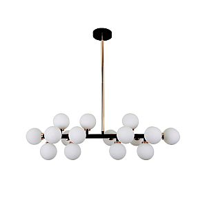 Люстра на штанге Lumina Deco Marsiada LDP 6033-16 BK+MD