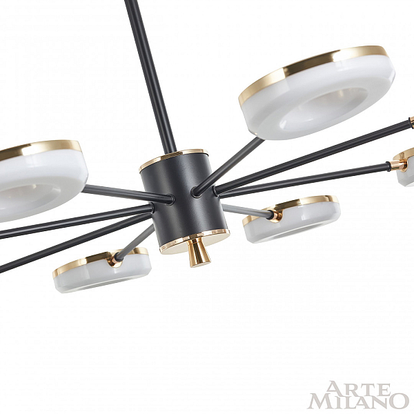 Люстра на штанге Arte Milano Ferrara 277499/8 BK/GD