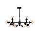 Люстра на штанге Lumina Deco Zodiak LDP 160-12 BK+TEA