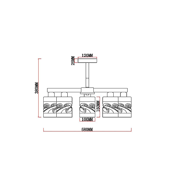 Потолочная люстра MyFar Olivia MR1821-5C