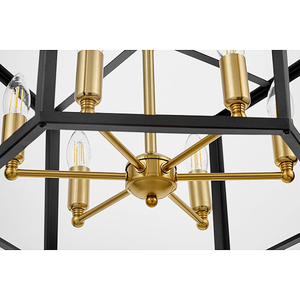 Подвесная люстра Lumina Deco Lorton LDP 1142-6 BK+MD