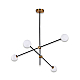 Люстра на штанге Delight Collection Bistro Globe 9389P/4 black/gold