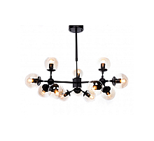 Люстра на штанге Lumina Deco Zodiak LDP 160-12 BK+TEA