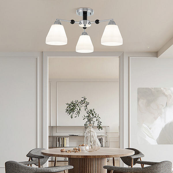 Люстра на штанге Arte Milano Napoli 325119/3 CR+BK
