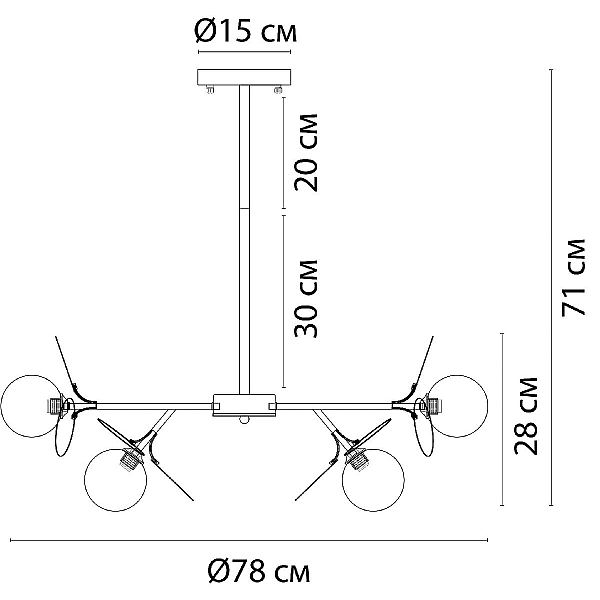 Подвесная люстра Arte Lamp Peacock A1369SP-10SG