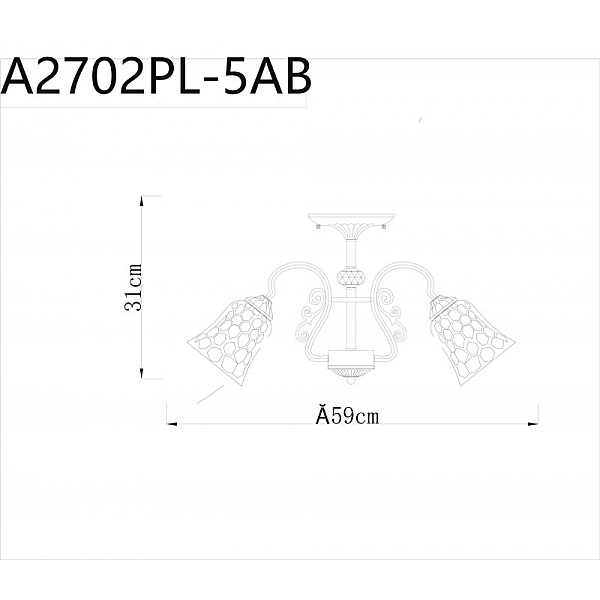 Потолочная люстра Arte Lamp Nicole A2702PL-5AB