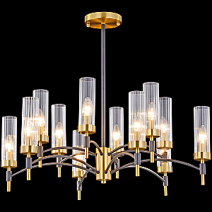 Люстра на штанге Illumico IL5177-6+6PLS-29 BRASS TUBO