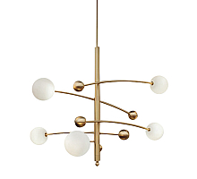 Люстра на штанге Delight Collection Globe Mobile 10215P/5 brass