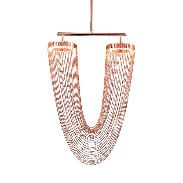 Люстра на штанге Delight Collection Otero 8608P copper
