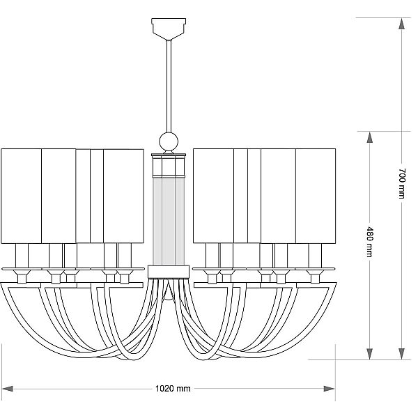 Люстра на штанге Kutek Lea LEA-ZW-10(BN/A)