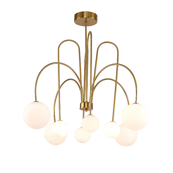 Люстра на штанге Delight Collection KG1213P-8 brass