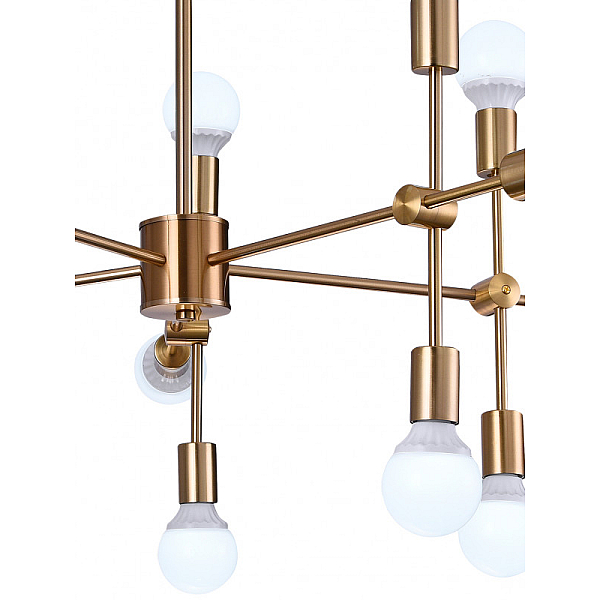 Люстра на штанге Natali Kovaltseva LOFT LUX 75130/12C GOLD