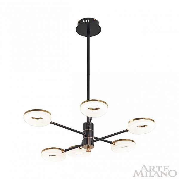 Люстра на штанге Arte Milano Ferrara 276699/6 BK/GD