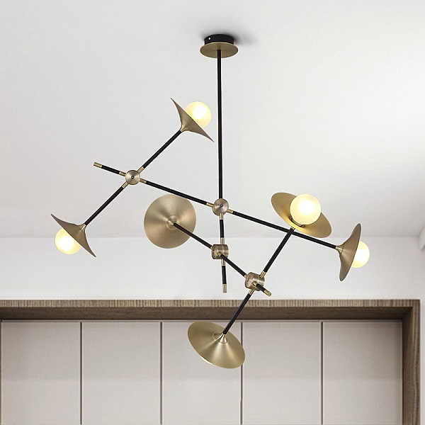 Люстра на штанге Delight Collection 9256P/6 gold