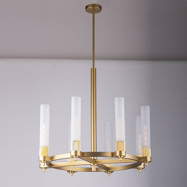 Люстра на штанге DeLight Collection MD2314-8A antique brass