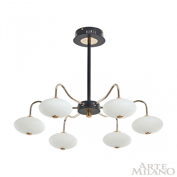 Потолочная светодиодная люстра Arte Milano Neapol73908 273908/6 BK/GD