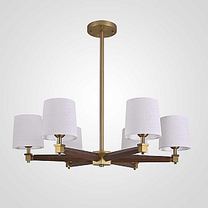 Люстра на штанге ImperiumLoft Stavra Jorgenson White/Dark Wood 203574-26