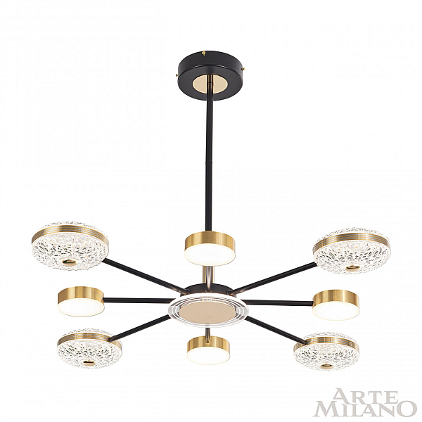 Люстра на штанге Arte Milano 272069/8 BK/GD