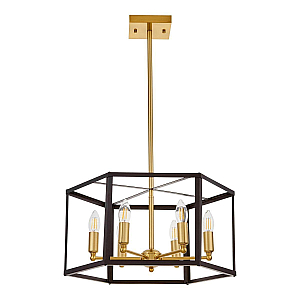 Подвесная люстра Lumina Deco Lorton LDP 1142-6 BK+MD