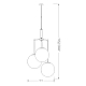 Подвесная люстра KUTEK MOOD Artu Glass ART-ZWD-3(Z)G350