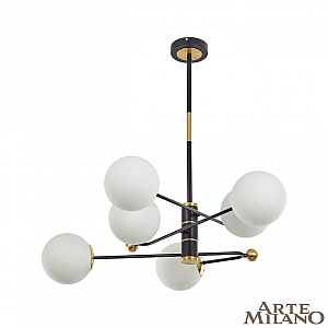Люстра на штанге Arte Milano 272708/6 BK/GD