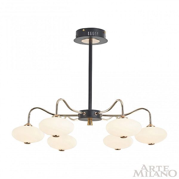 Потолочная светодиодная люстра Arte Milano Neapol73908 273908/6 BK/GD
