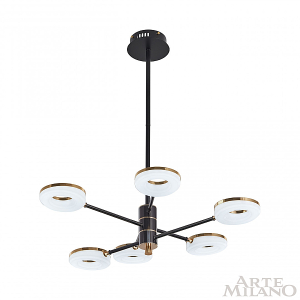 Люстра на штанге Arte Milano Ferrara 276699/6 BK/GD