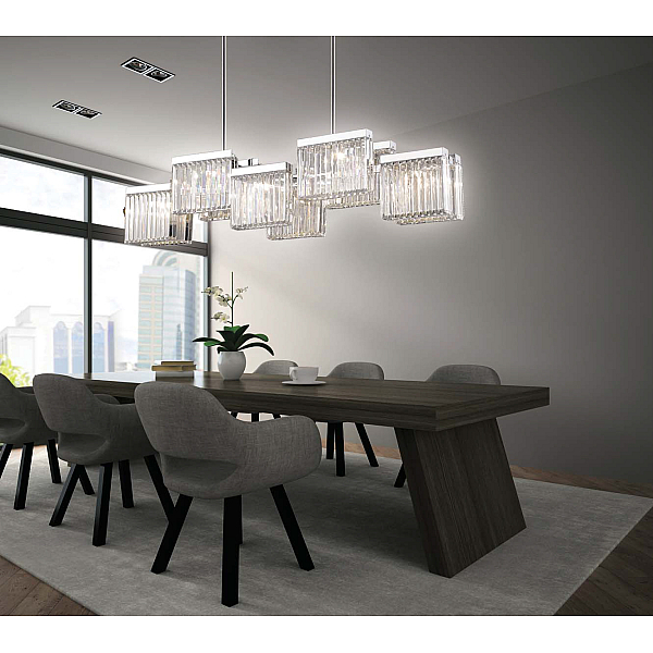 Люстра на штанге Delight Collection Broadway EP68031L-10 chrome