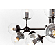 Люстра на штанге Lumina Deco Zodiak LDP 160-12 BK+PR