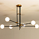 Люстра на штанге Delight Collection Bistro Globe 9389P/6 black/gold