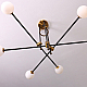 Люстра на штанге Delight Collection Bistro Globe 9389P/6 black/gold