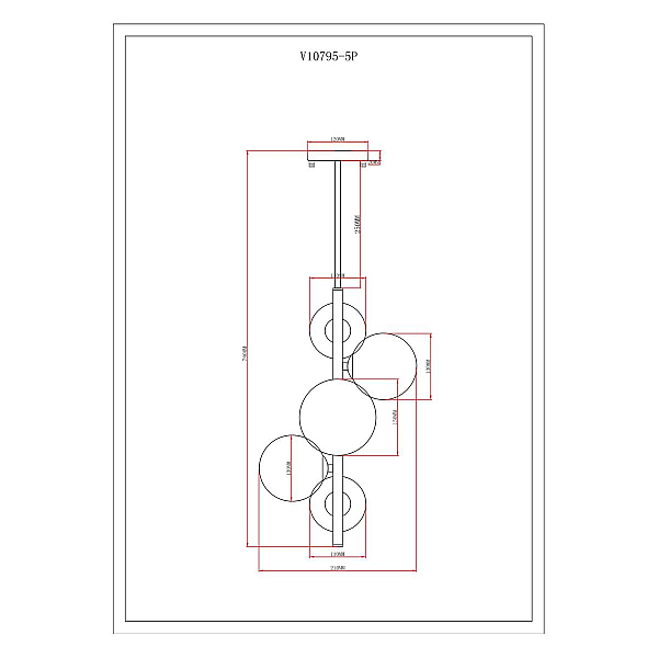 Подвесная люстра Moderli Molly V10795-5P