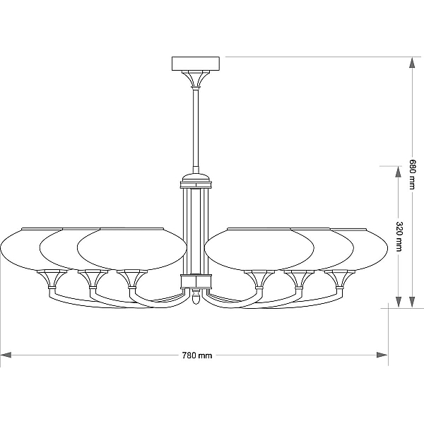 Подвесная люстра Kutek Decor DEC-ZW-6 (P)