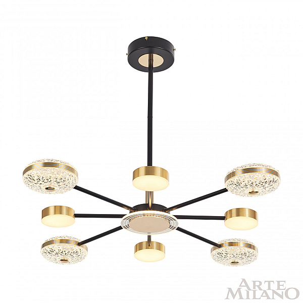 Люстра на штанге Arte Milano 272069/8 BK/GD