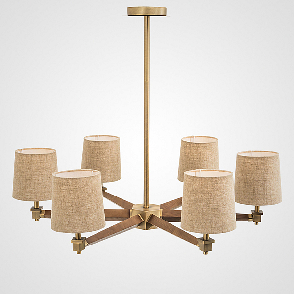 Люстра на штанге ImperiumLoft Jorgenson Beige/Dark Wood Stavra 102089-26
