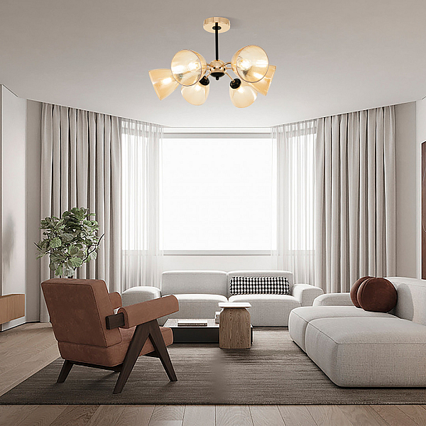 Люстра на штанге Arte Milano Napoli 329007/3+3 GD.BK