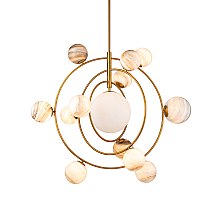 Люстра на штанге Delight Collection Planet KG1122P-13 brass