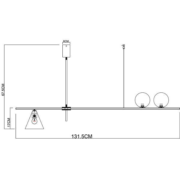 Подвесная люстра Arte Lamp Jacob A7029PL-3BK