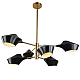 Подвесная люстра Lumina Deco Romina LDP 6037-6 BK+GD