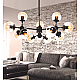 Люстра на штанге Lumina Deco Zodiak LDP 160-12 BK+TEA