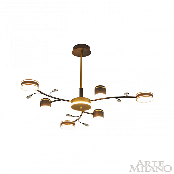 Люстра на штанге Arte Milano Ferrara 276240/6+1 BK/GD