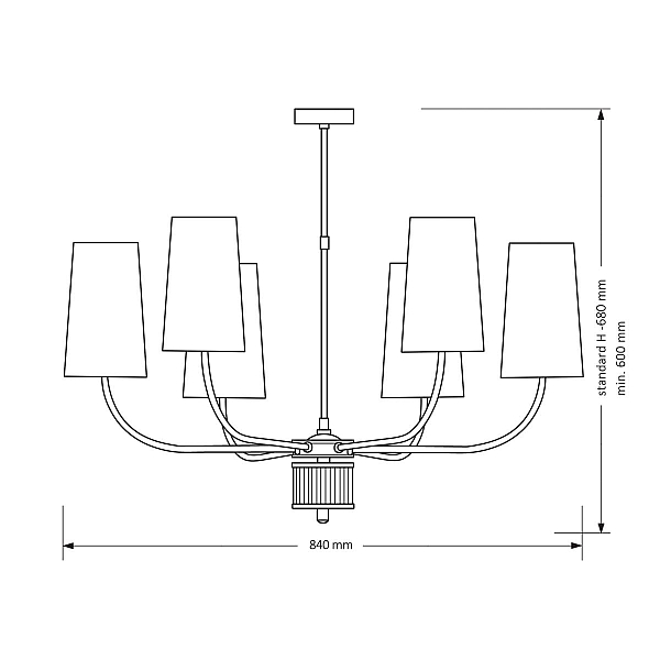 Подвесная люстра KUTEK MOOD Pesaro PES-ZW-6(Z)