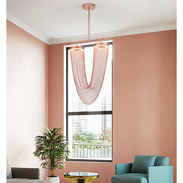 Люстра на штанге Delight Collection Otero 8608P copper