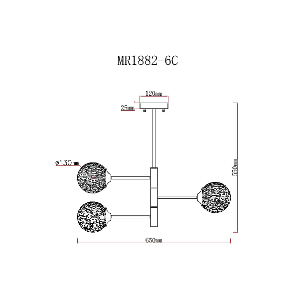 Потолочная люстра MyFar Camilla MR1882-6C