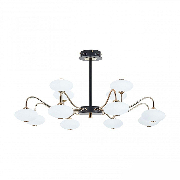 Потолочная светодиодная люстра Arte Milano Neapol73908 273908/12 BK/GD